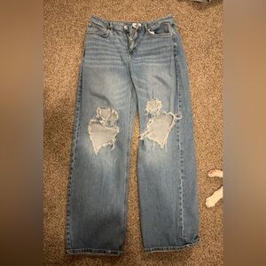 Forever 21 High Rise Ripped Jean 29